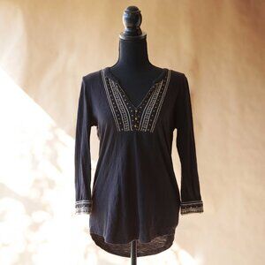Lucky Brand black tunic top